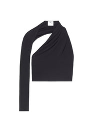 Slash crop Top - Black