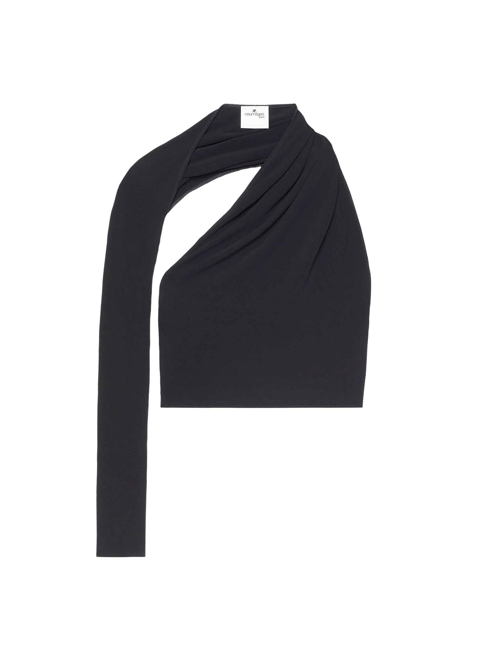 Slash crop Top - Black