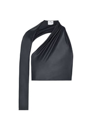 Slash crop Top - Black