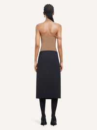 Asymetric rib 90's tank Top - Dune