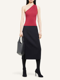 Slash asymmetrical Top - Grenat