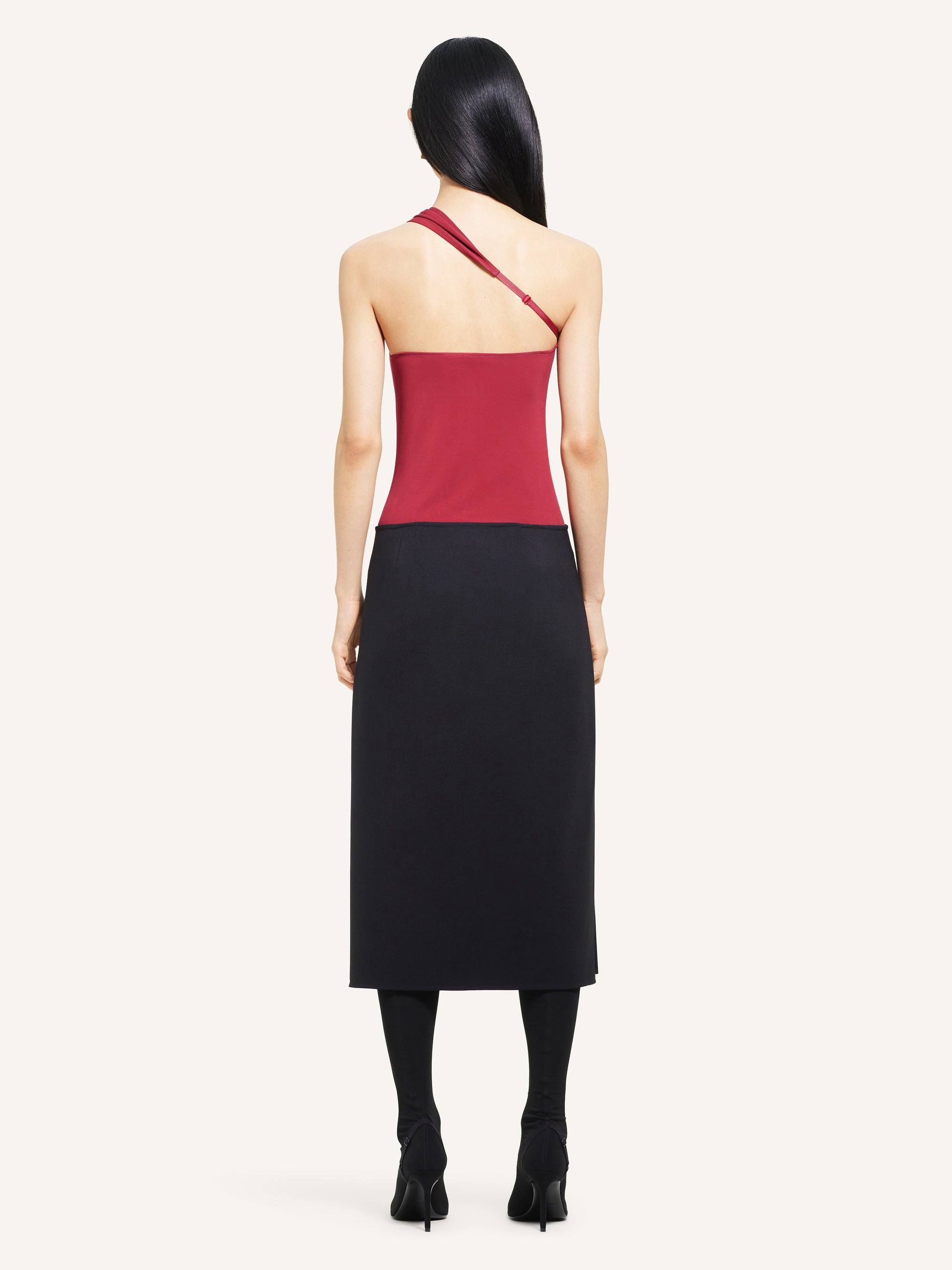 Slash asymmetrical Top - Grenat
