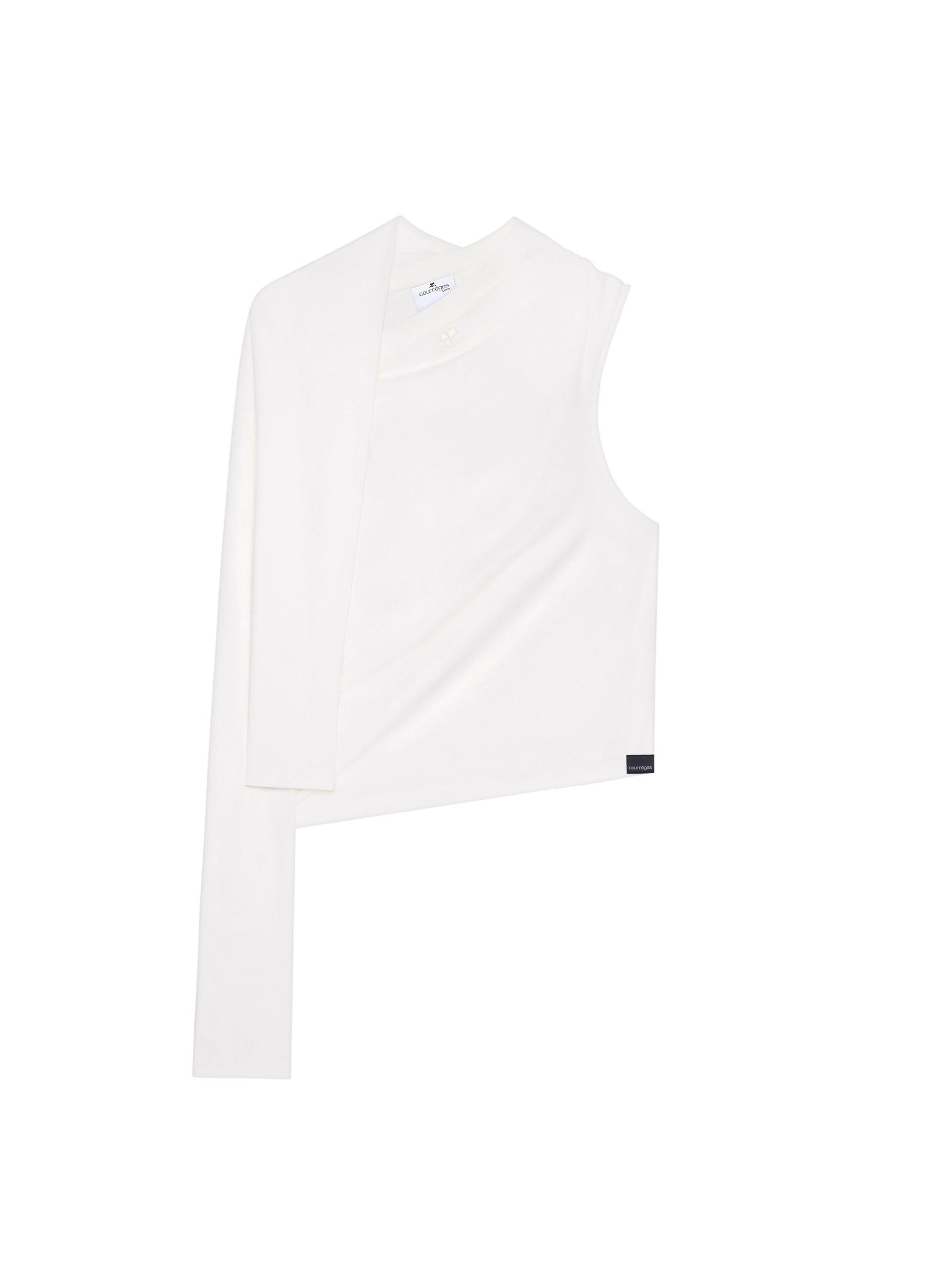 Asymetrique off shoulder t Shirt - Heritage White