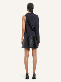 Asymetrique off shoulder t Shirt - Black