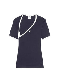Slash contrast T-Shirt - Black & White