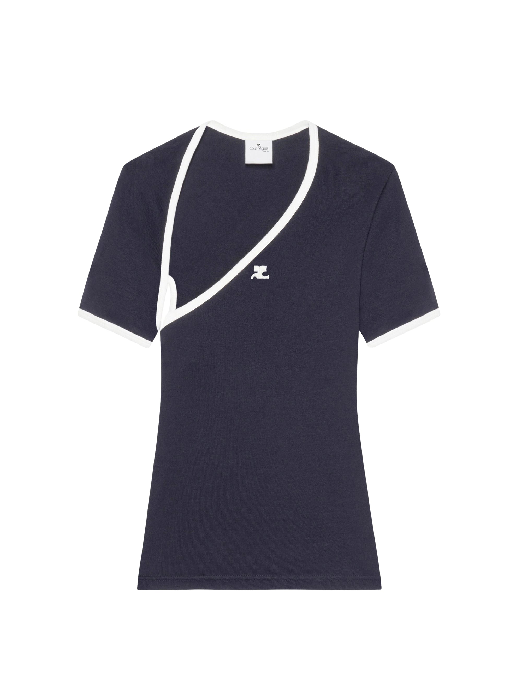 Slash contrast T-Shirt - Black & White