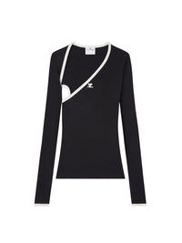 Slash contrast T-Shirt - Black & White