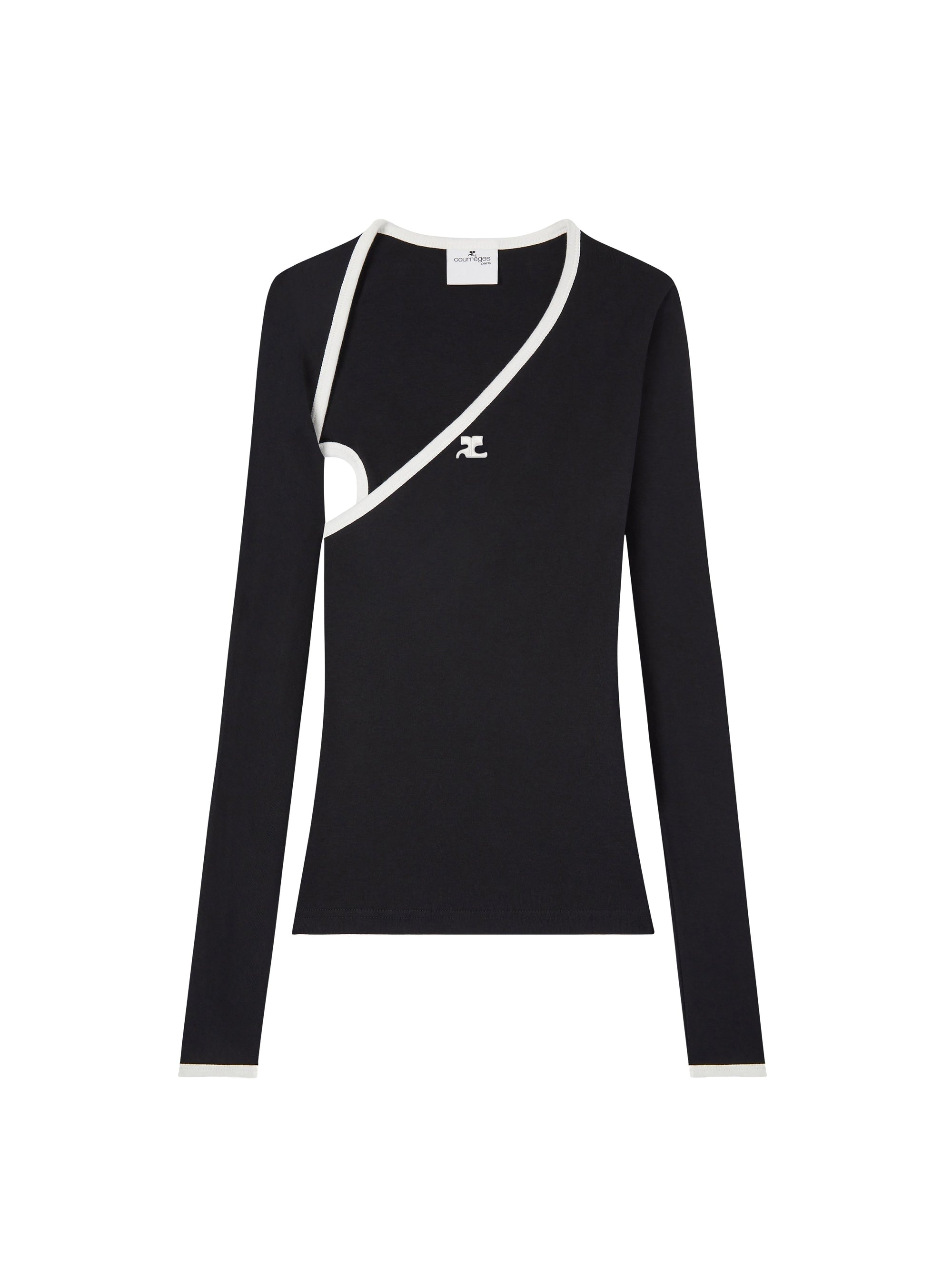 Slash contrast T-Shirt - Black & White
