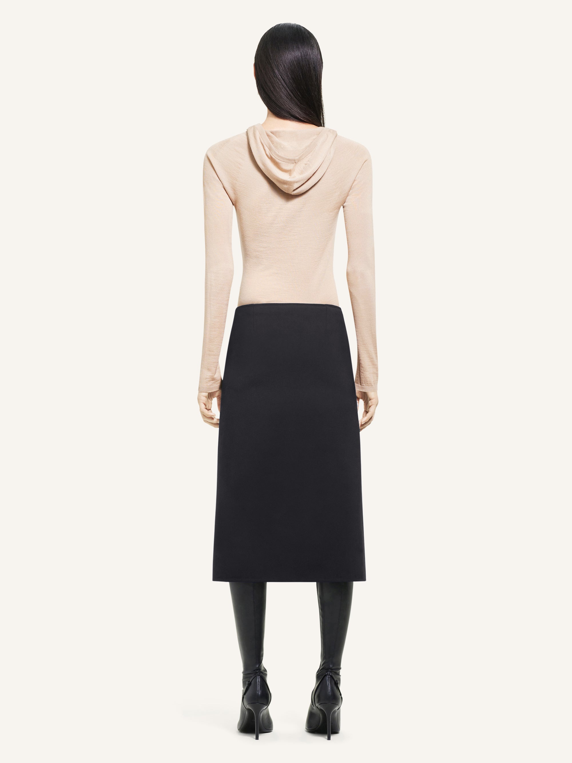 Light knit wool Hoodie - Dune