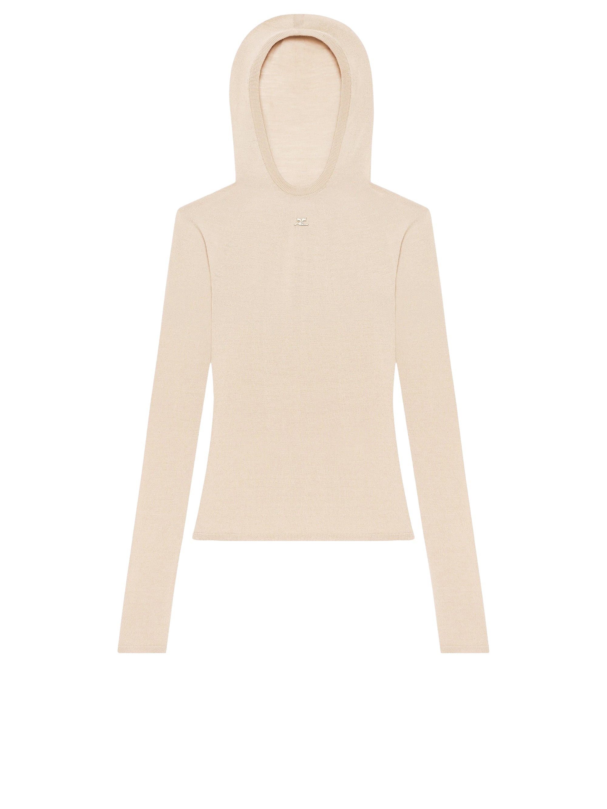 Light knit wool Hoodie - Dune
