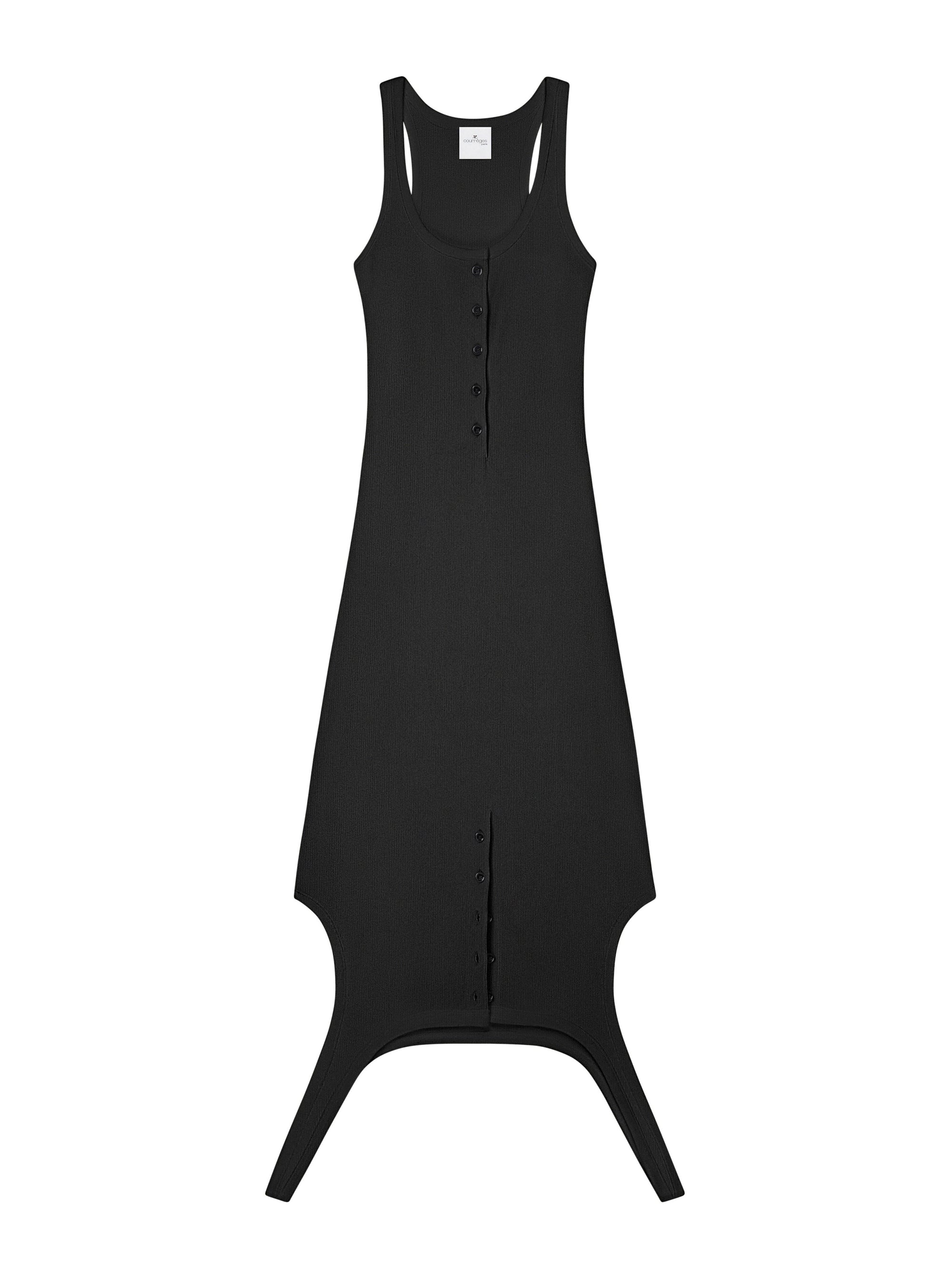Reversed midi light knit Dress - Black