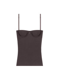 Lingerie interlock Top - Chocolate