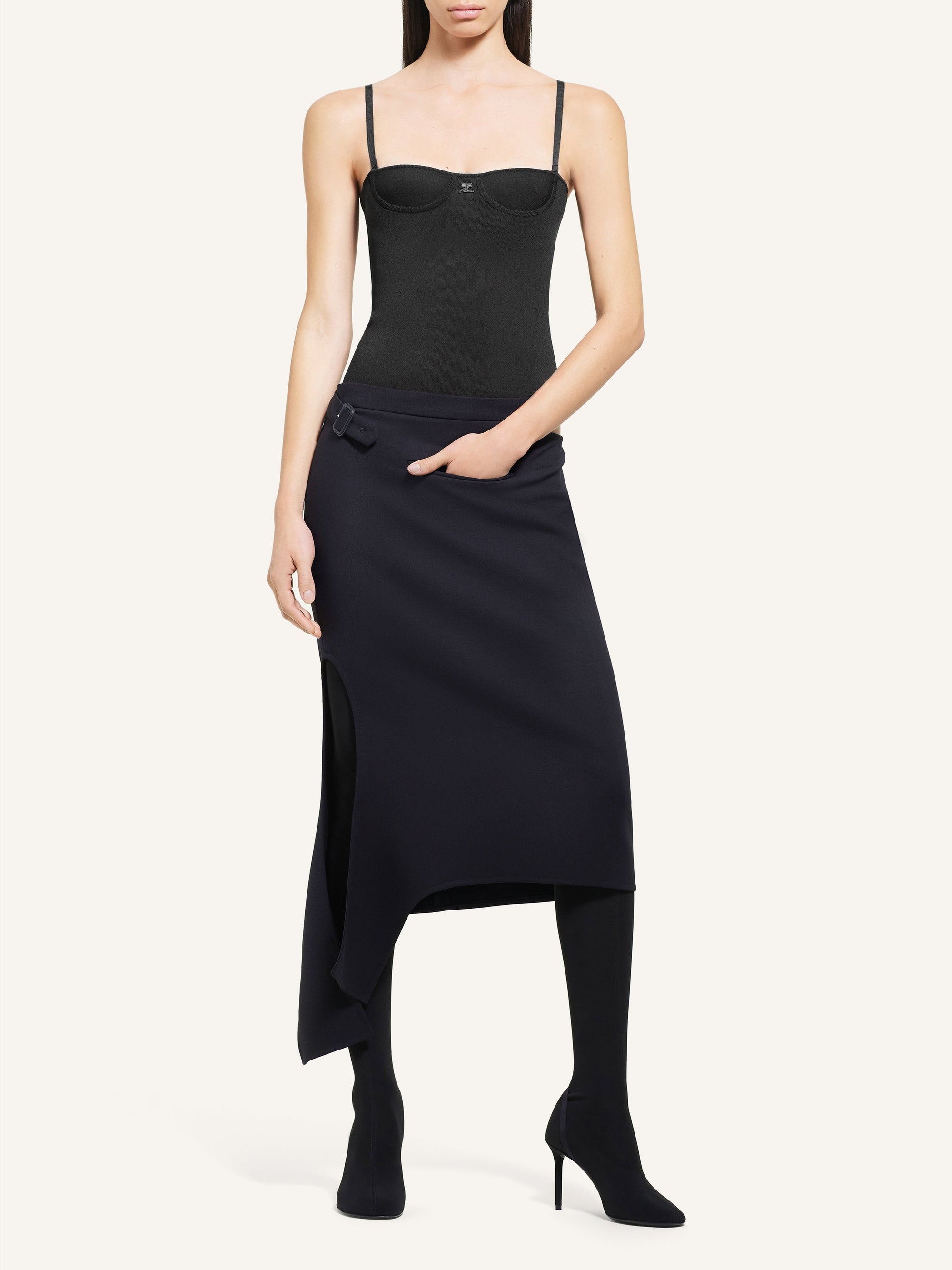 Interlock lingerie tank Top - Black