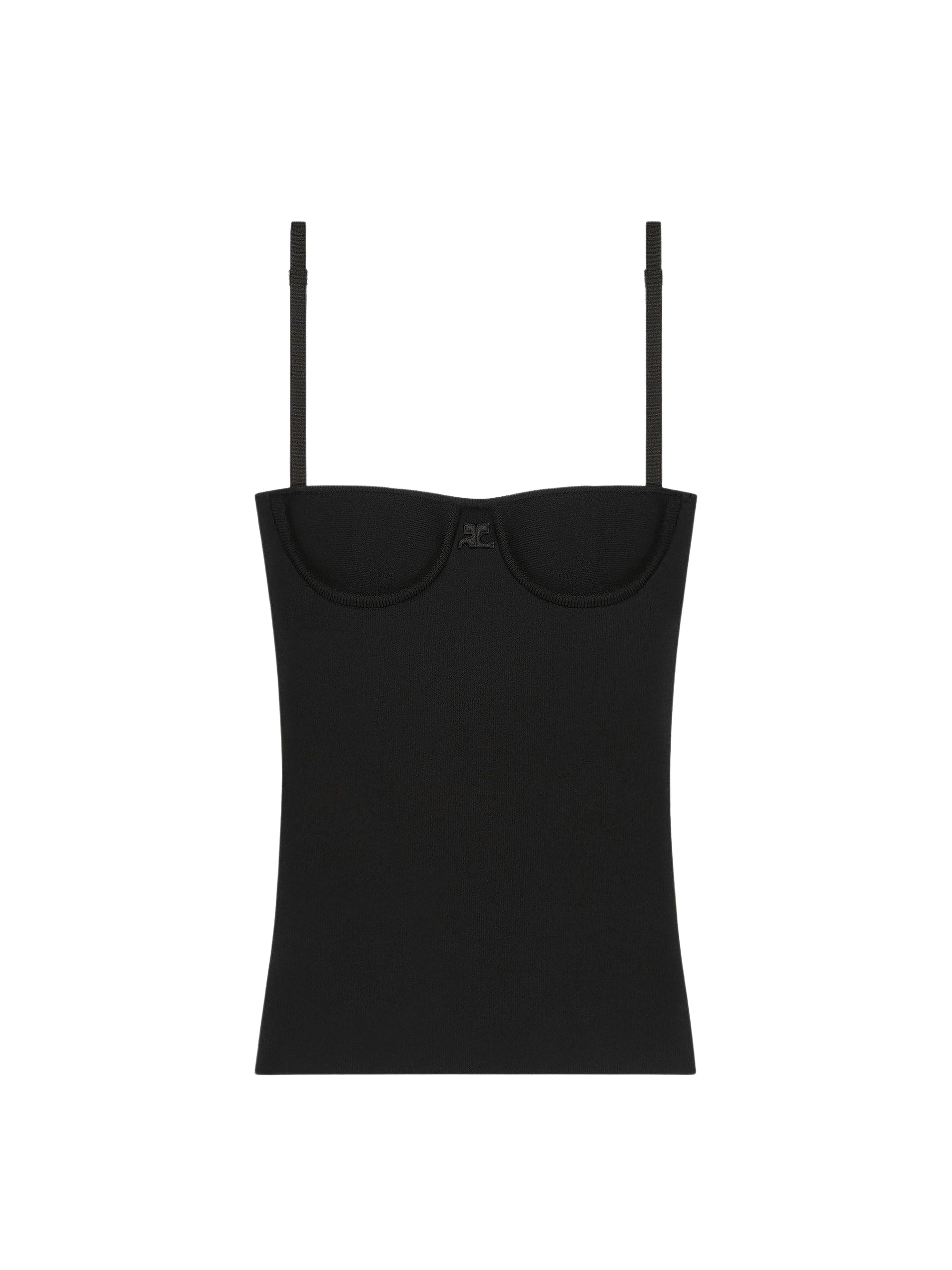 Interlock lingerie tank Top - Black