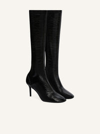 Oblique vinyl Boots - Black