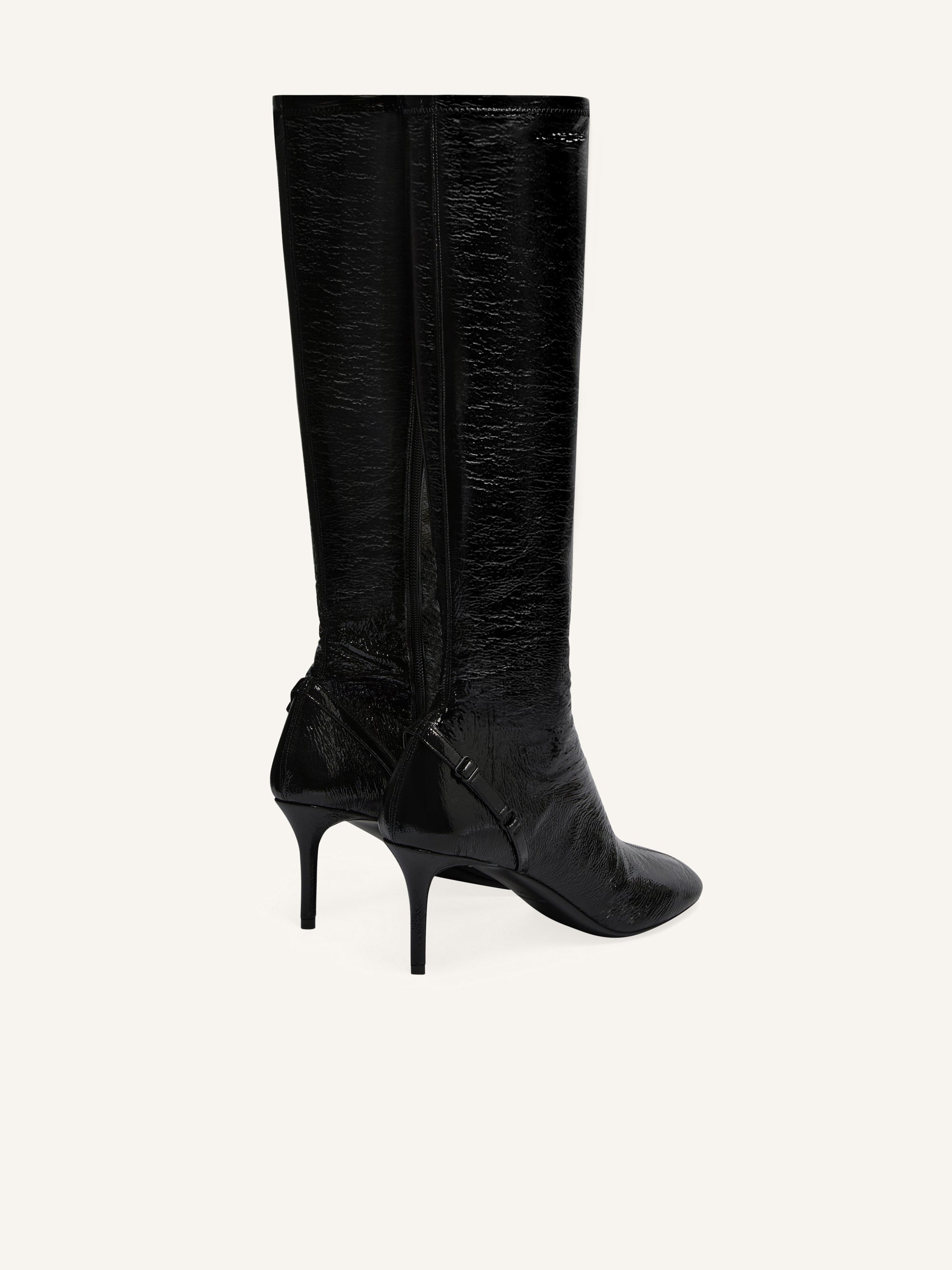 Oblique vinyl Boots - Black