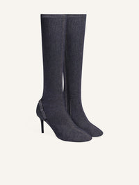 Oblique denim Boots - Dark Heather Grey