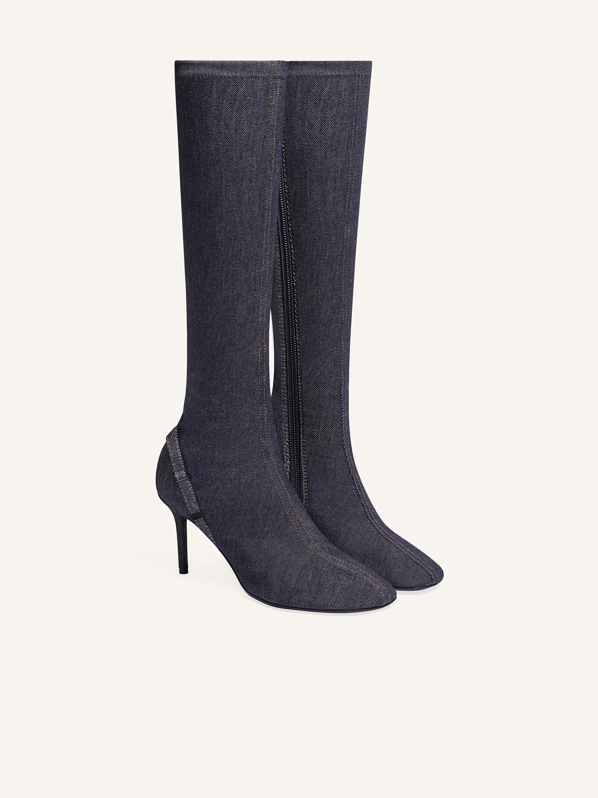 Oblique denim Boots - Dark Heather Grey