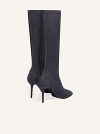 Oblique denim Boots - Dark Heather Grey