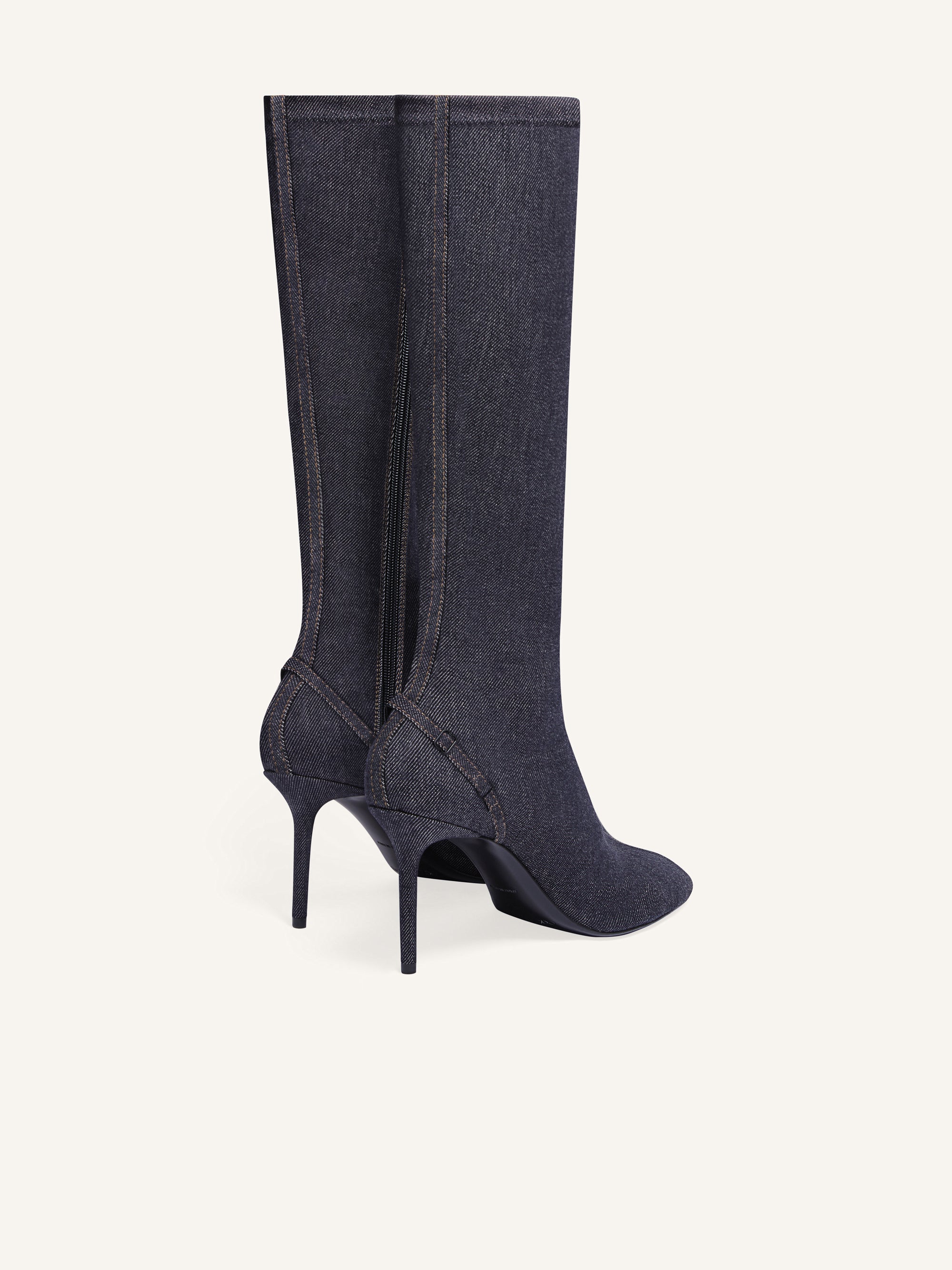 Oblique denim Boots - Dark Heather Grey
