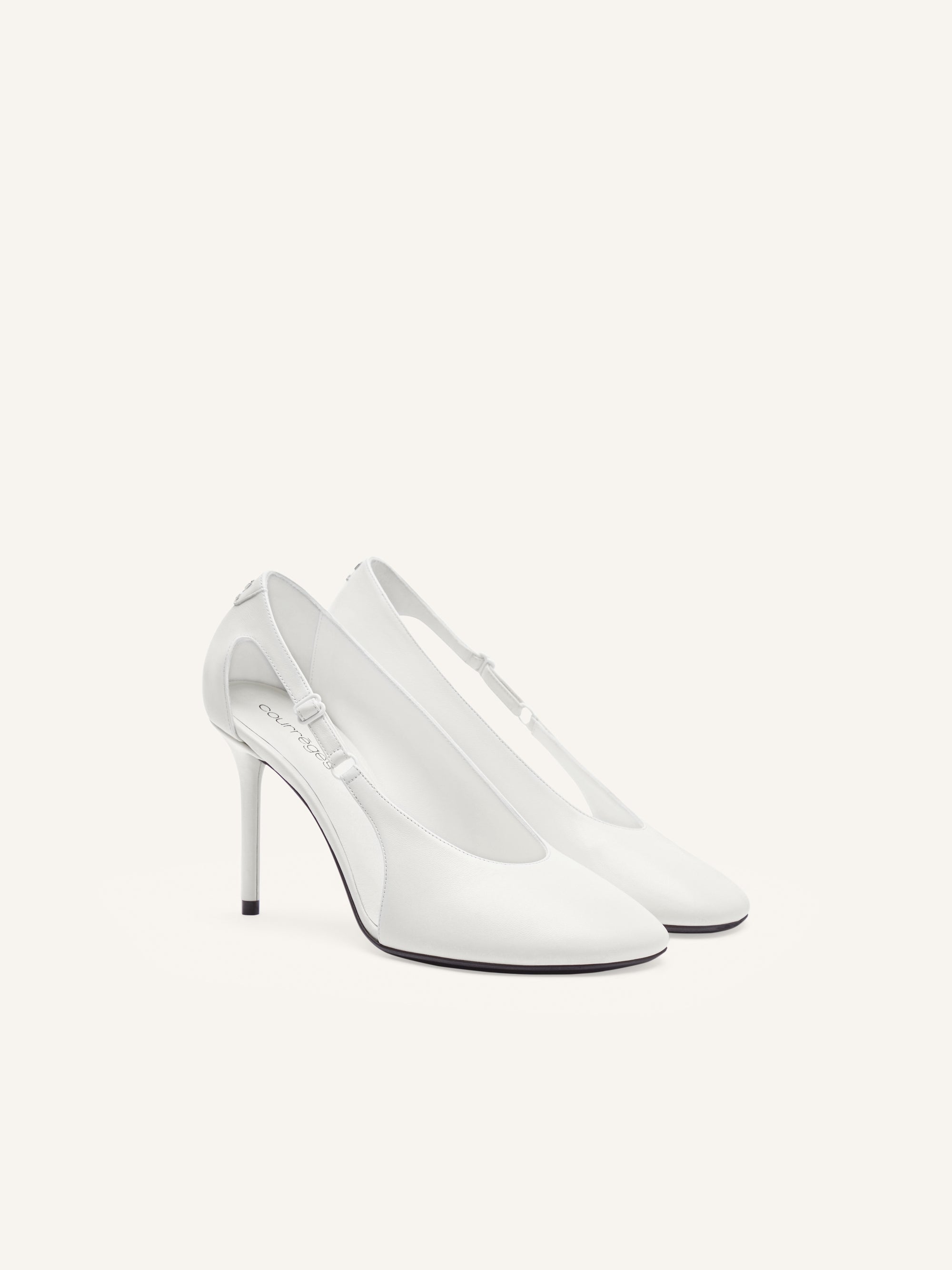 Oblique leather Stilettos - Heritage White