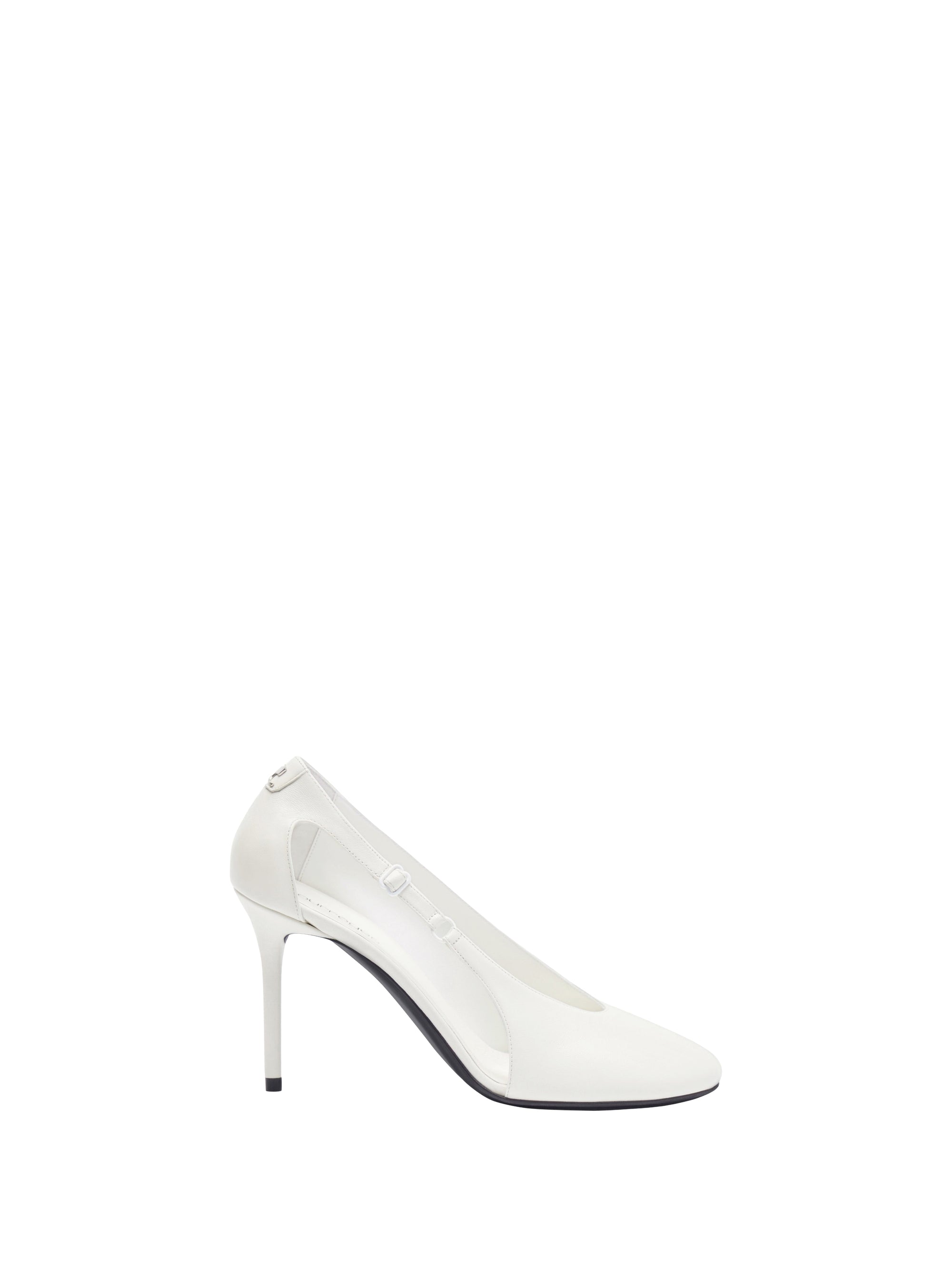 Oblique leather Stilettos - Heritage White