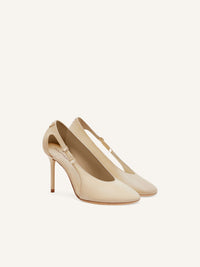 Oblique leather Stilettos - Sand
