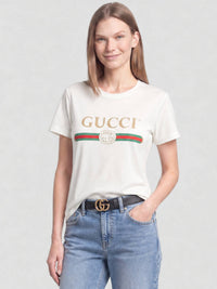Gucci natural white printe T-shirt - Natural White Printe