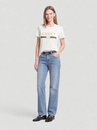 Gucci natural white printe T-shirt - Natural White Printe