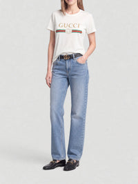 Gucci natural white printe T-shirt - Natural White Printe