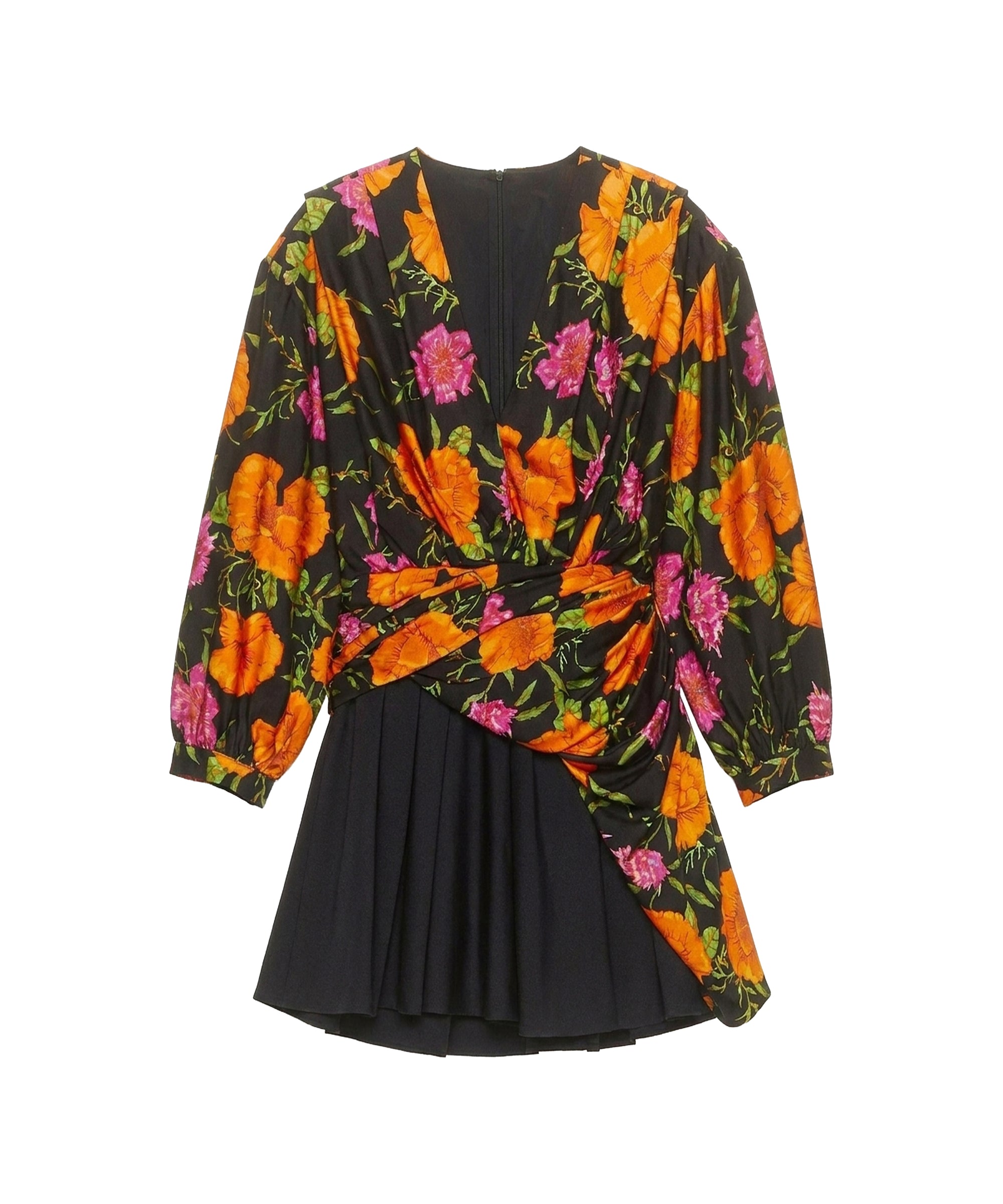 Œillet 70's V Neck Uplifted Mini Dress - Black