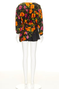 Œillet 70's V Neck Uplifted Mini Dress - Black