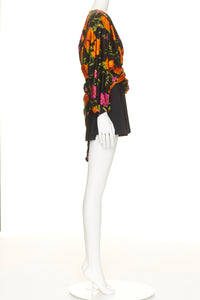 Œillet 70's V Neck Uplifted Mini Dress - Black