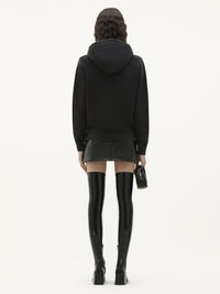 Swallow fleece Hoodie - Black