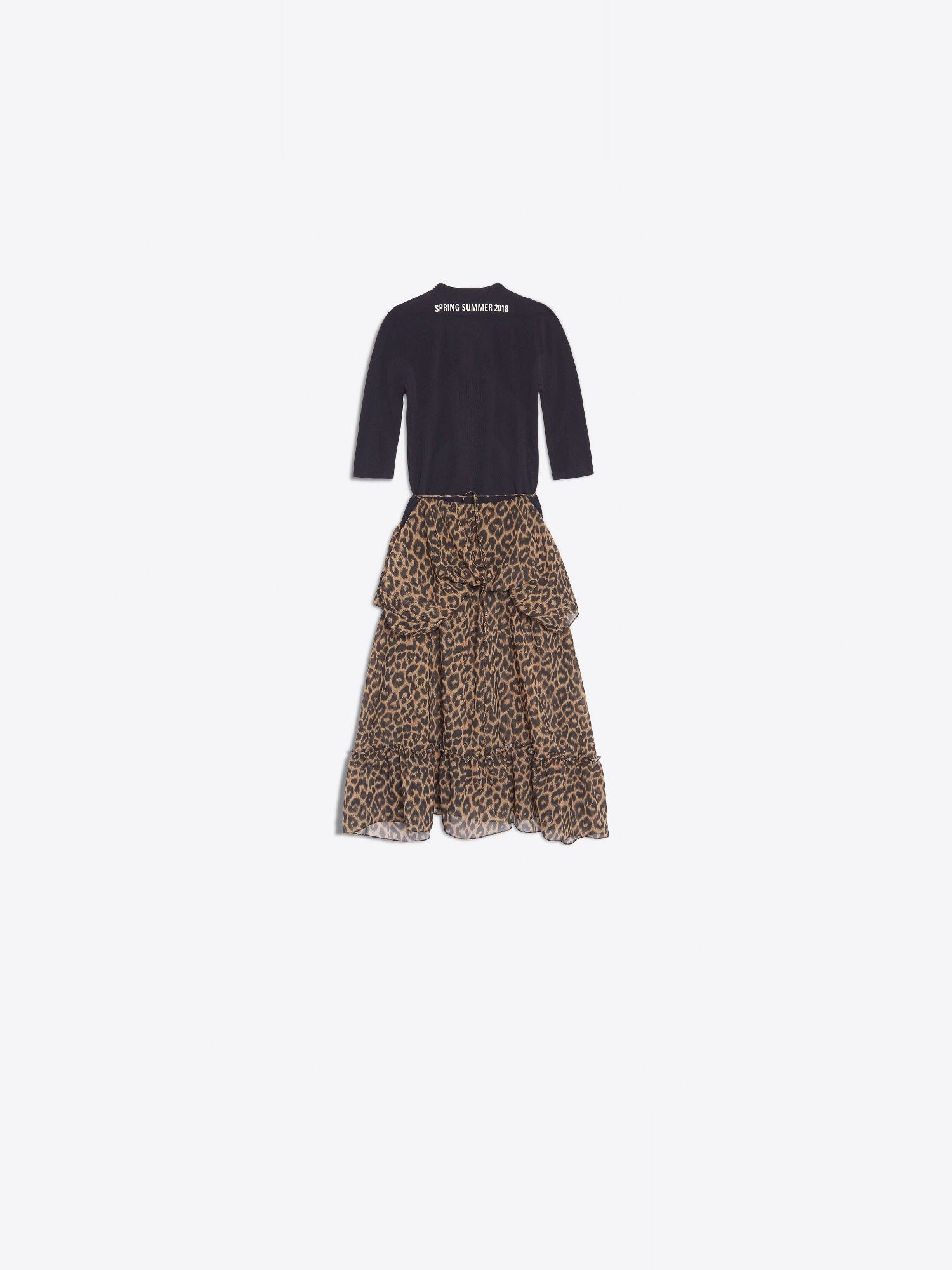 Leopard Athletic beige & black Top Dress - Beige & Black