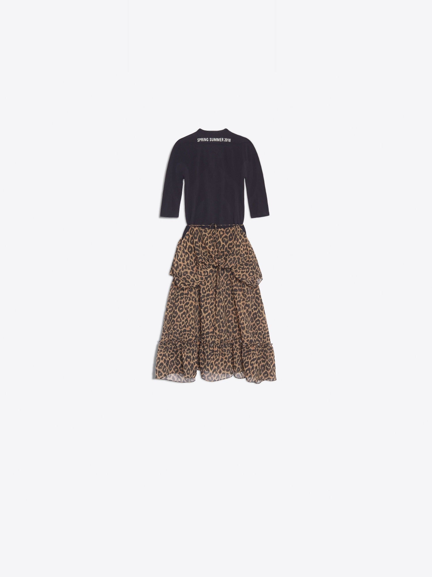Leopard Athletic beige & black Top Dress - Beige & Black