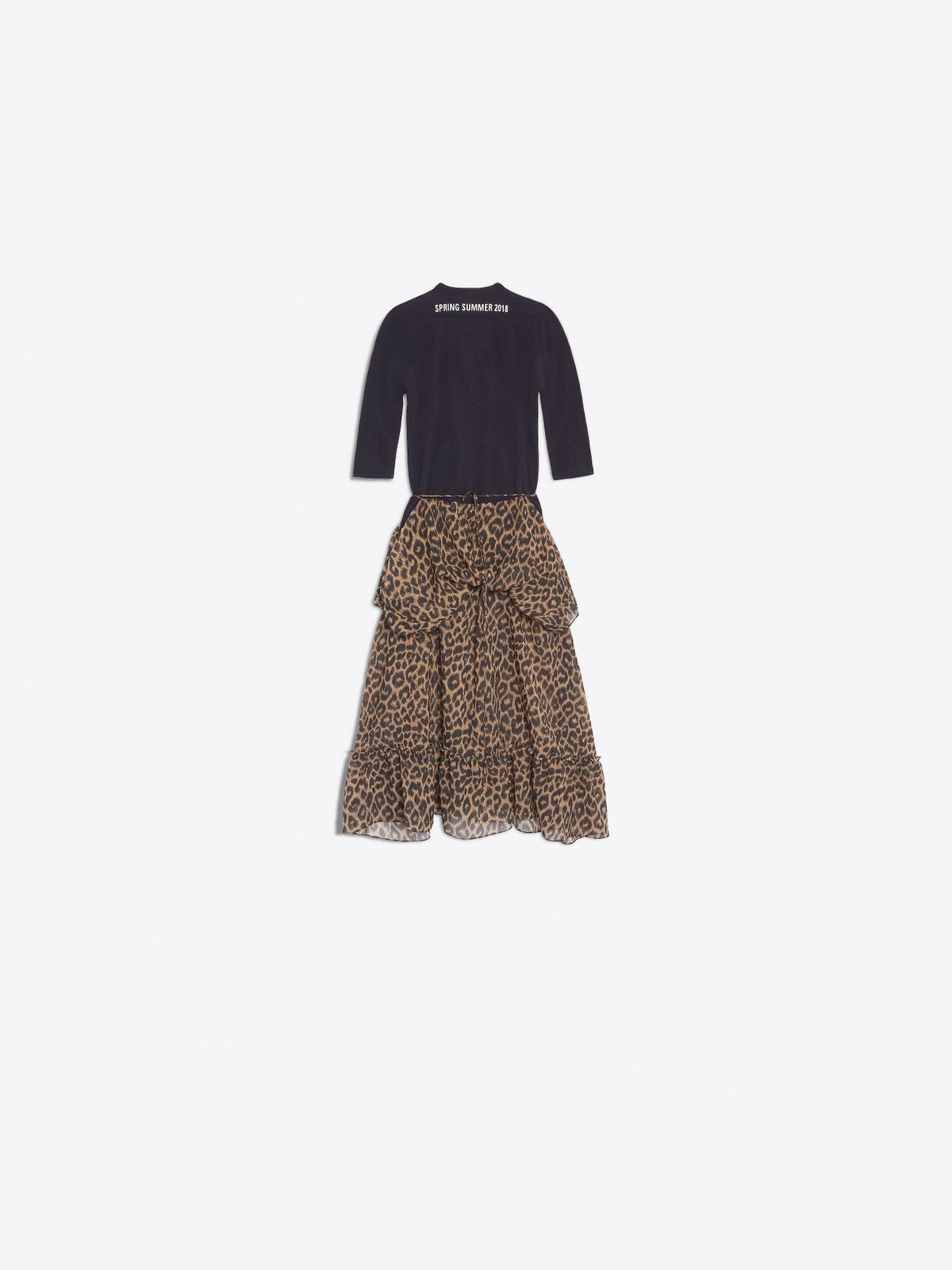 Leopard Athletic beige & black Top Dress - Beige & Black