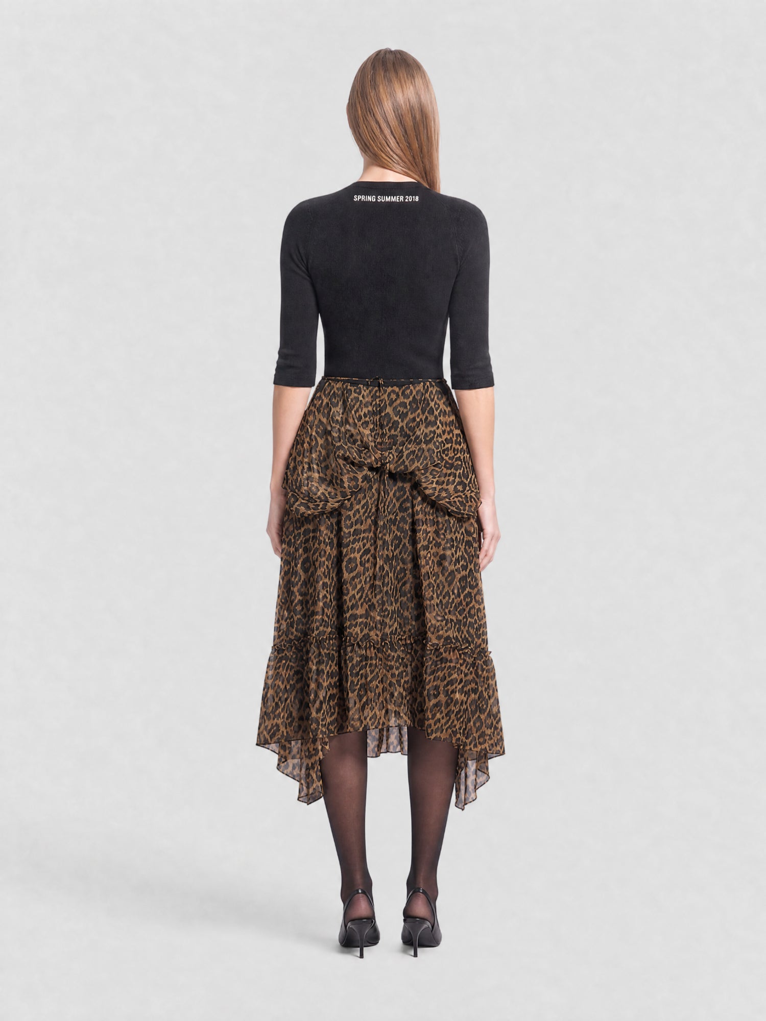 Leopard Athletic beige & black Top Dress - Beige & Black