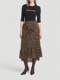 Leopard Athletic beige & black Top Dress - Beige & Black