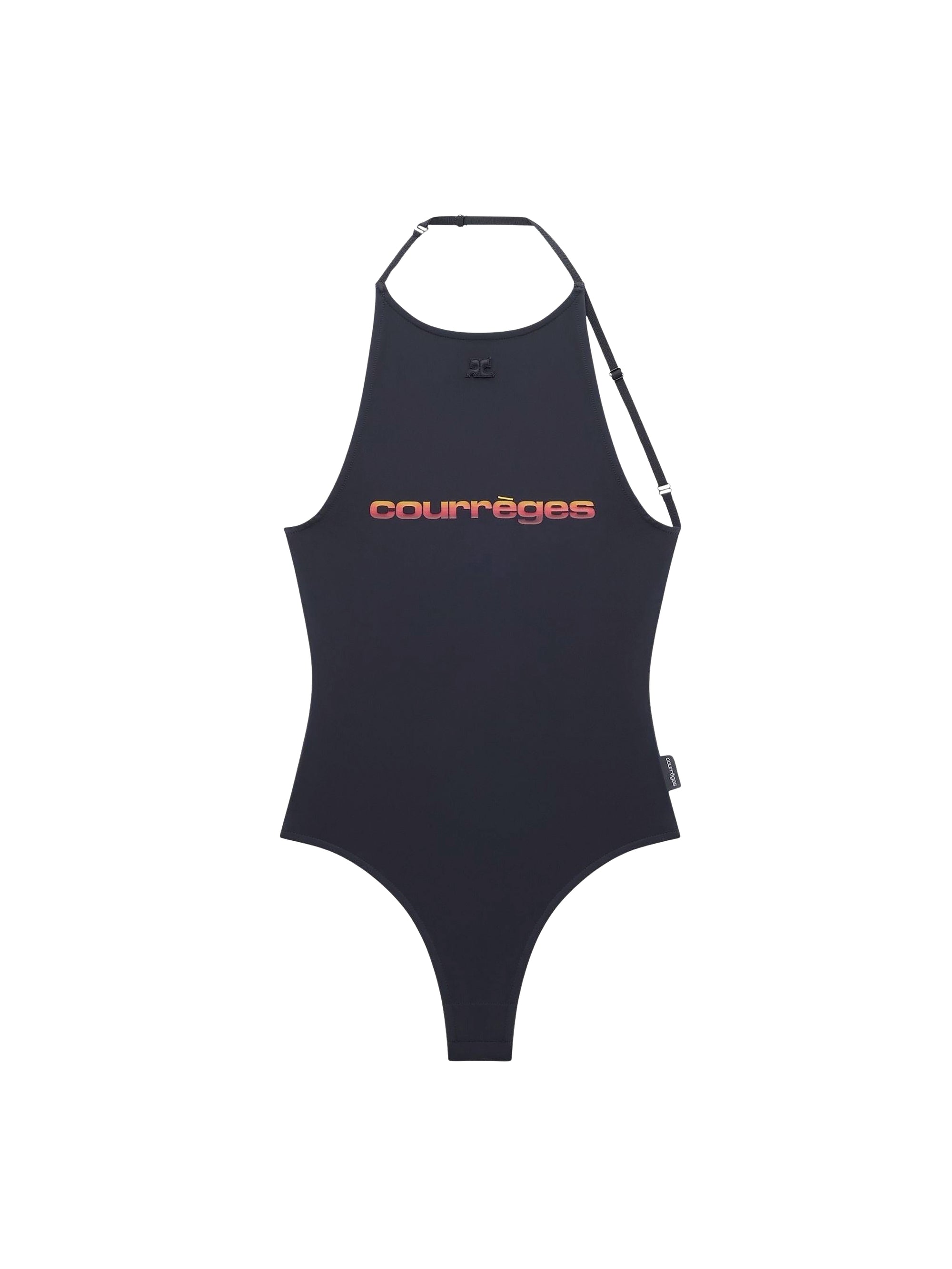 Techno mat jersey lingerie Bodysuit - Black