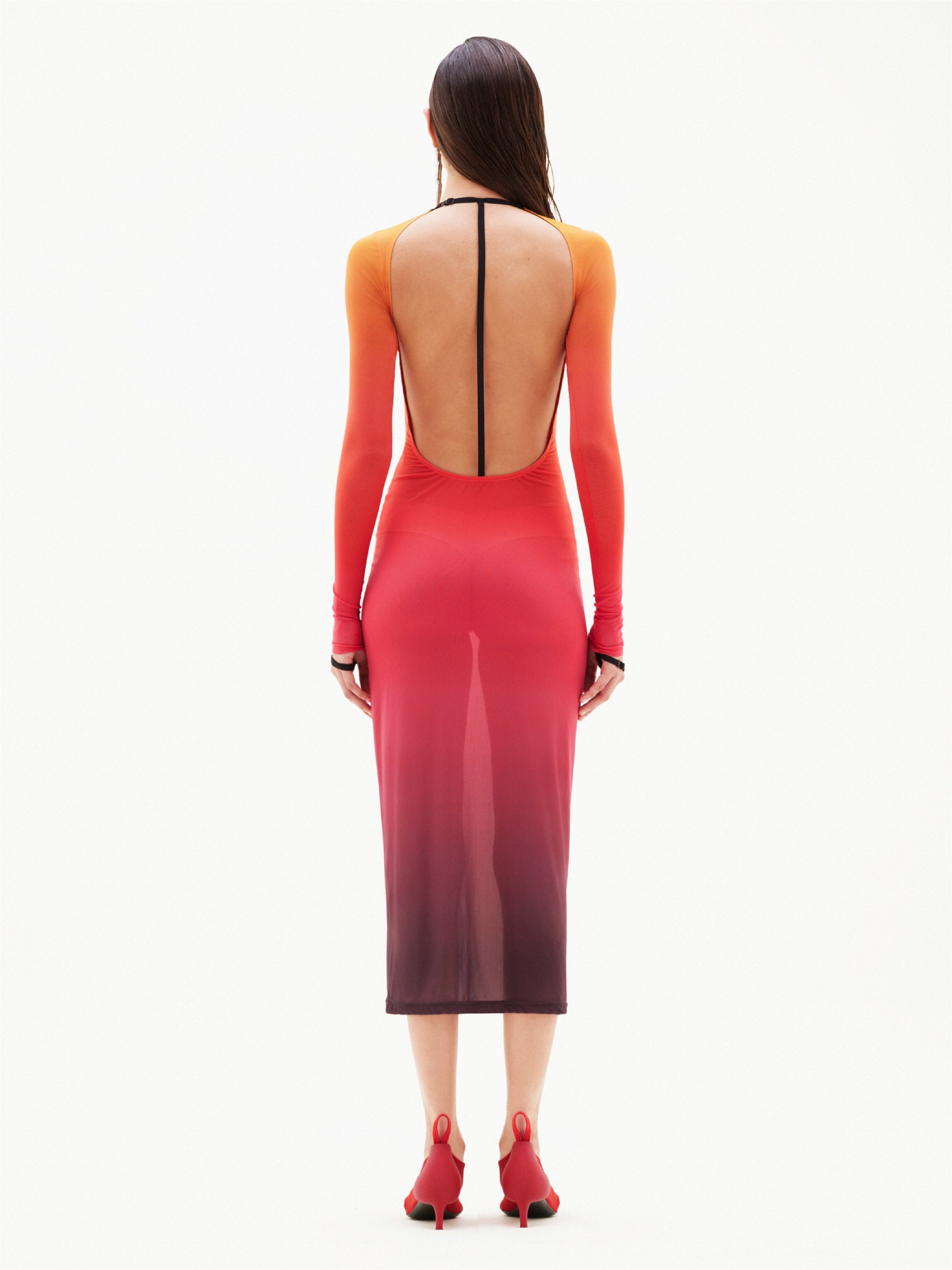 Lingerie 2nd skin Long Dress - Orange