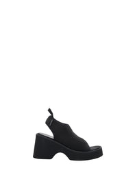 Wave platform Sandals - Black