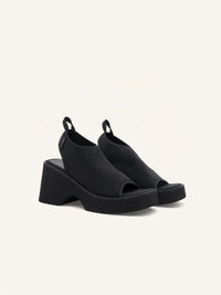 Wave platform Sandals - Black