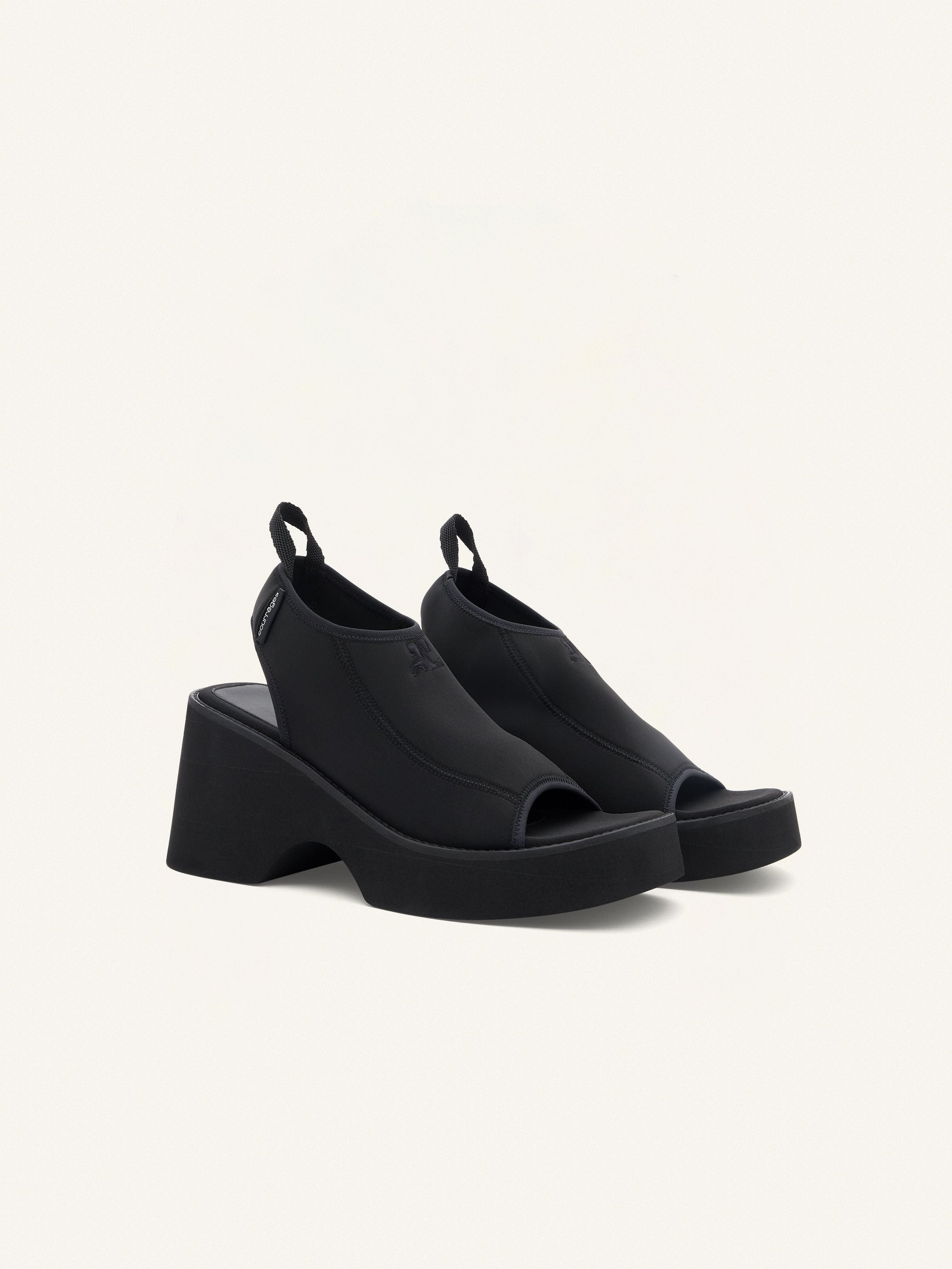 Wave platform Sandals - Black