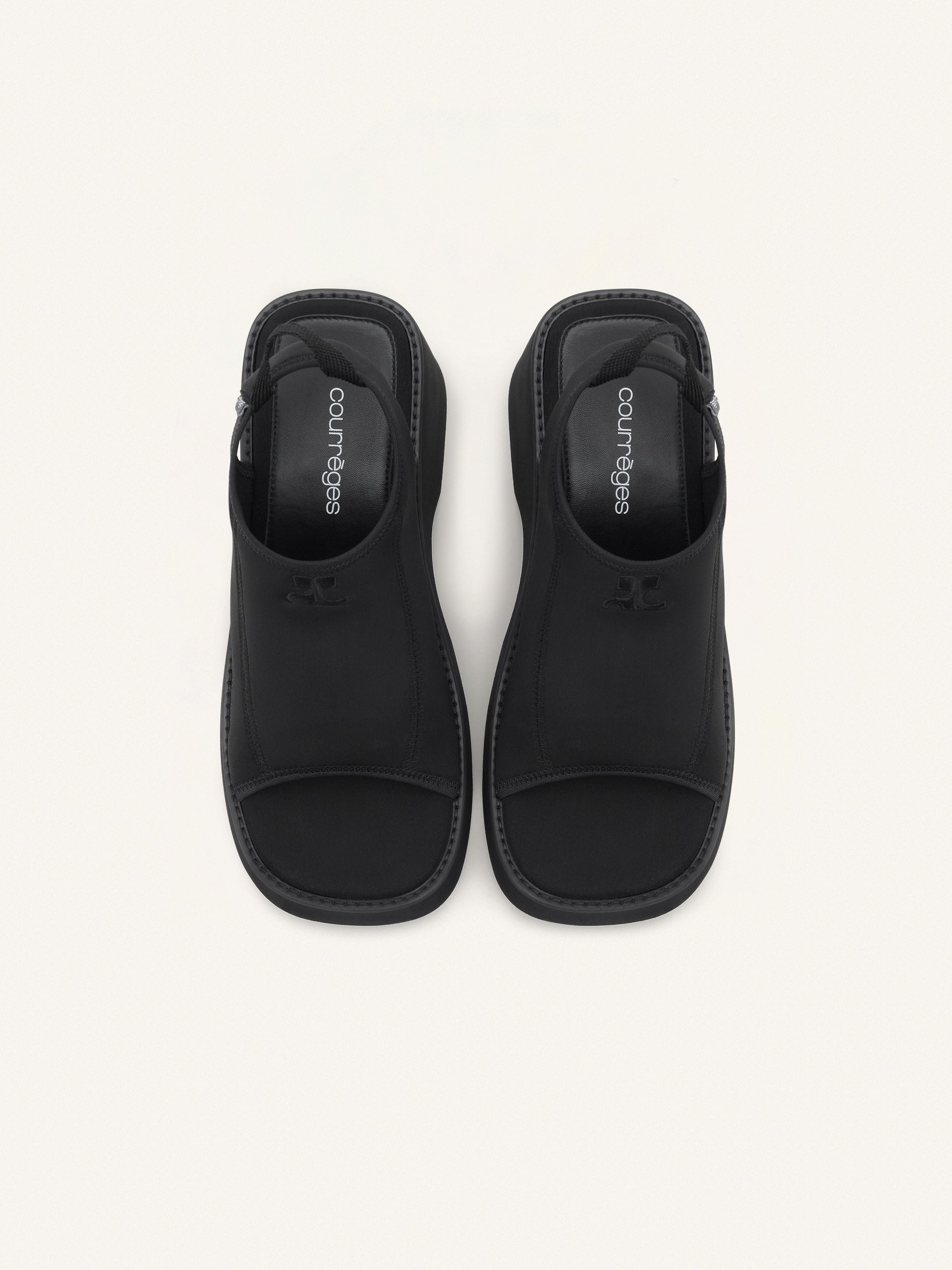Wave platform Sandals - Black