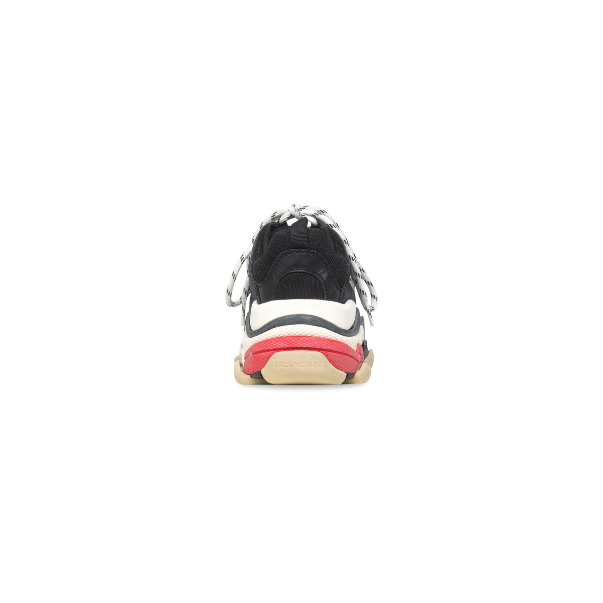 Triple S Sneakers - Black & White & Red