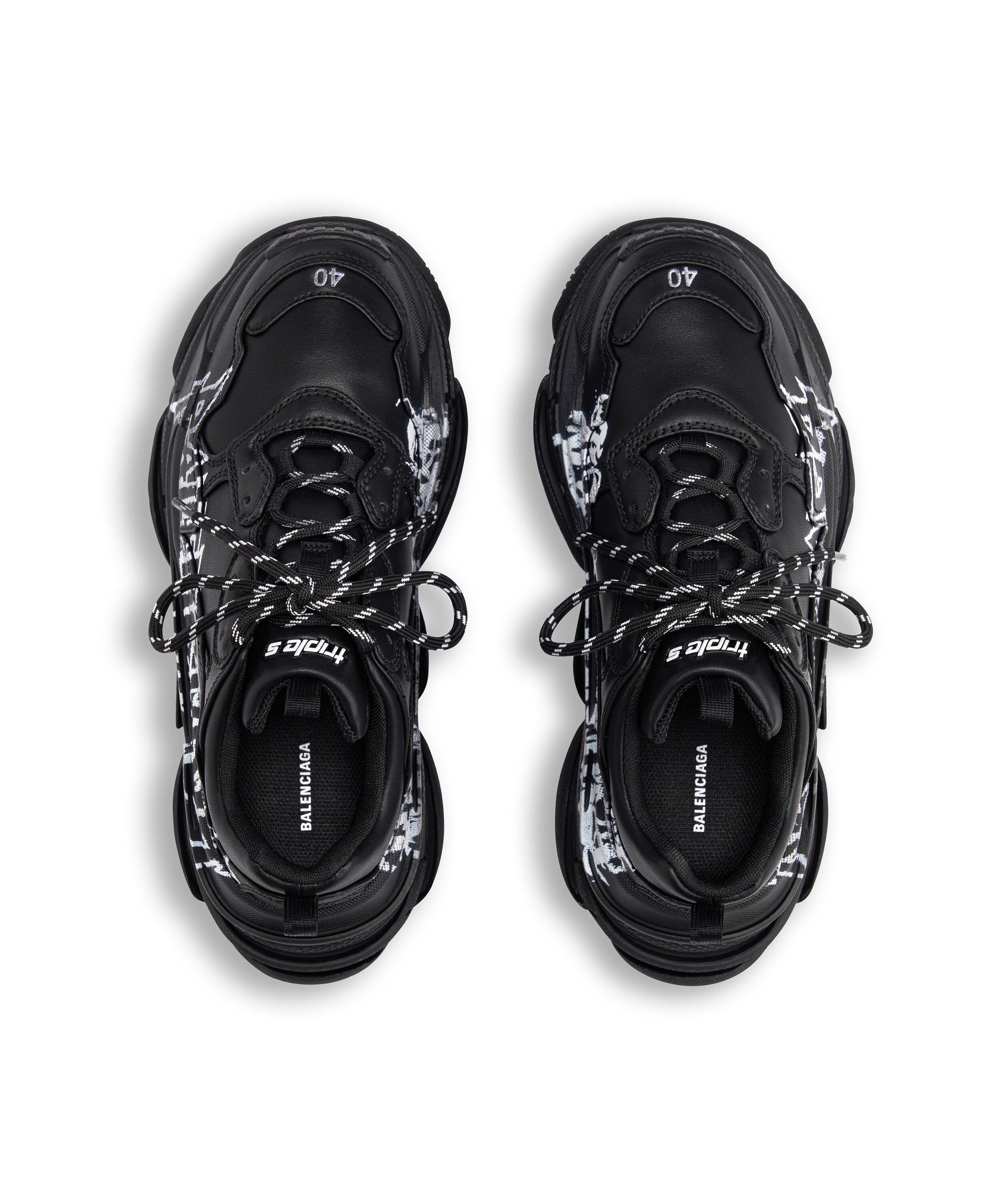 Triple S Sneakers DIY Metal - Black & White