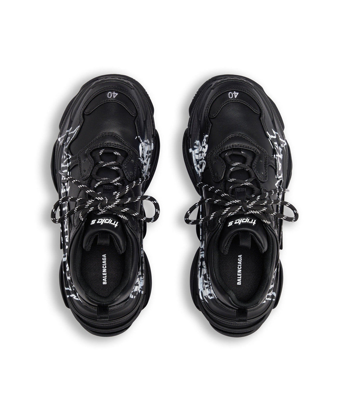 Triple S Sneakers DIY Metal - Black & White