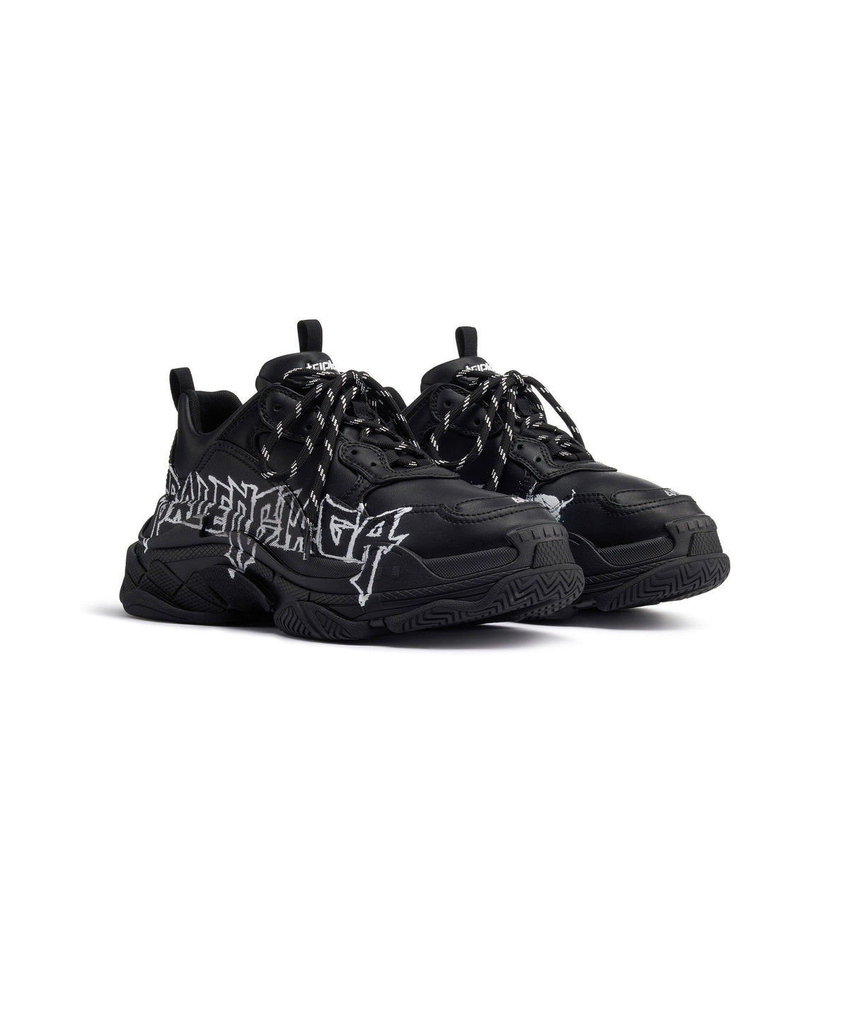 Triple S Sneakers DIY Metal - Black & White