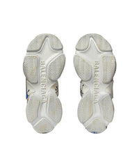 Triple S Sketch Sneakers - White & Black & Blue